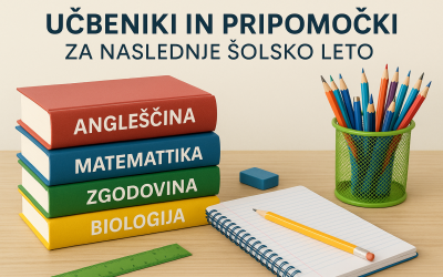Seznam učbenikov, delovnih zvezkov in ostalih šolskih potrebščin za leto 2025/2026