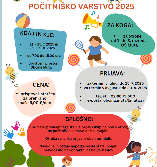 Počitniško varstvo na Muti