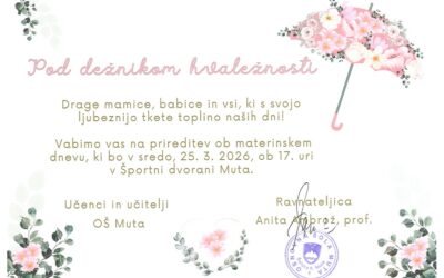 Vabilo na prireditev ob materinskem dnevu
