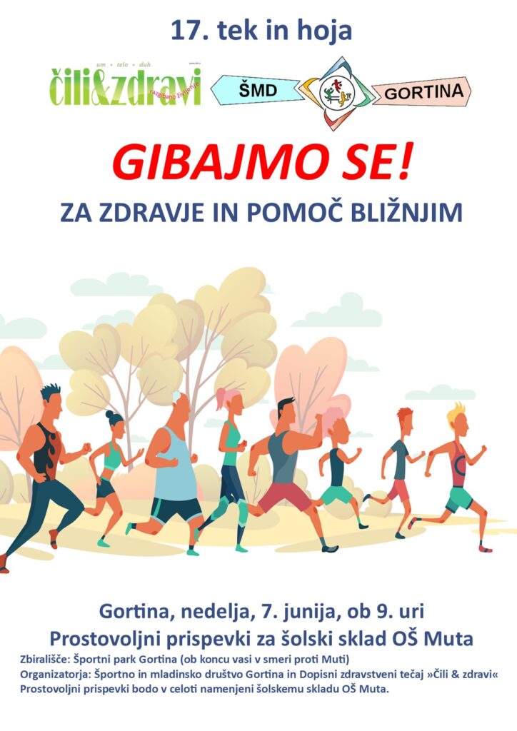 Plakat - vabilo na dogodek Čili in zdravi