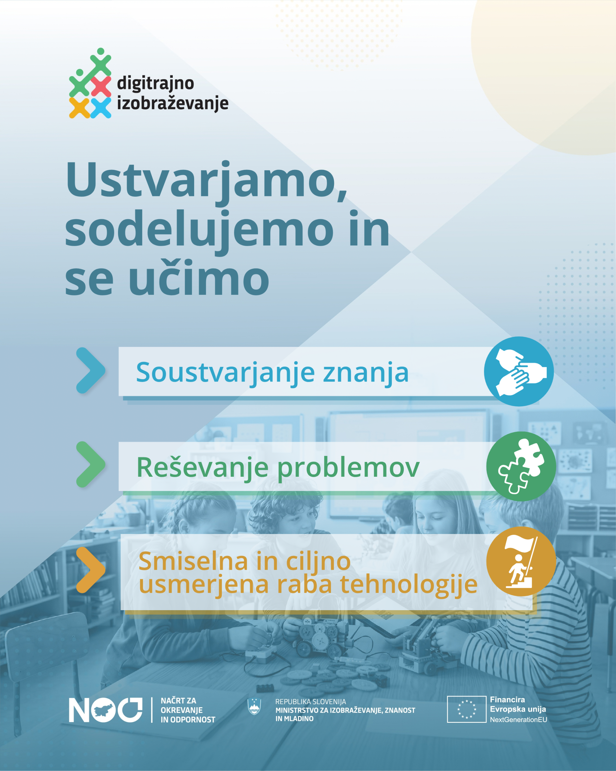 Pridobitev opreme v projektu Digitalizacija izobraževanja na ravni osnovnih šol, srednjih šol in izobraževanja odraslih (oprema)